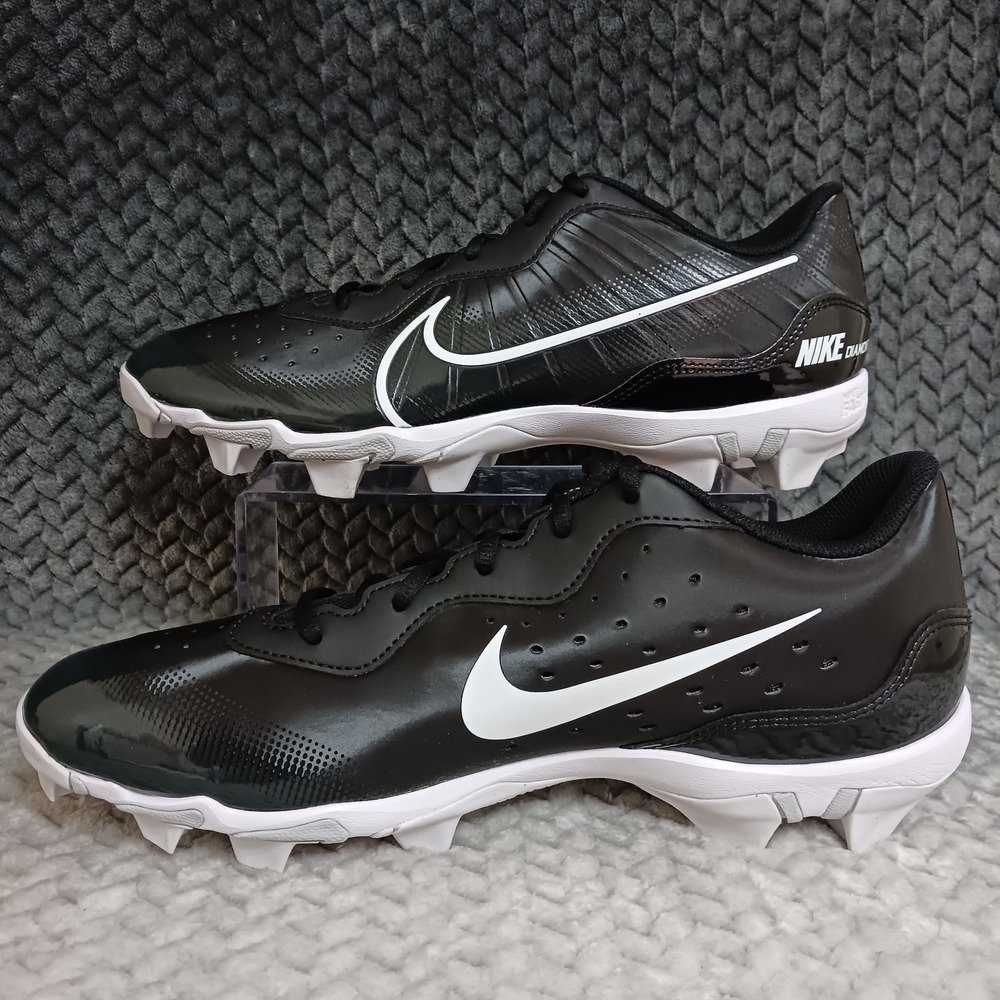 Nike Alpha Huarache 4 Keystone Black White Men's Baseball Cleats Size 12 - Picture 2 of 9